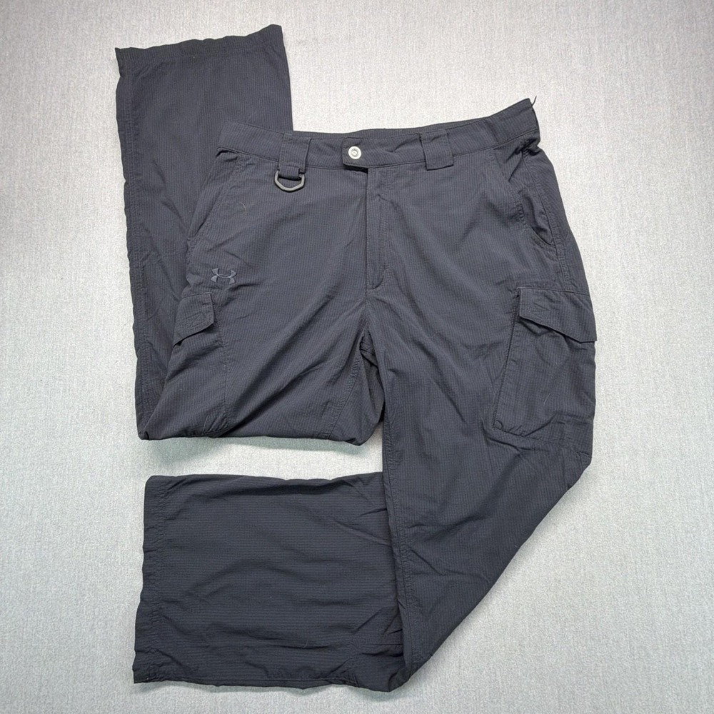 Under Armour Pants Mens 34x30 Cargo Military Utility Ripstop Workwear Black
